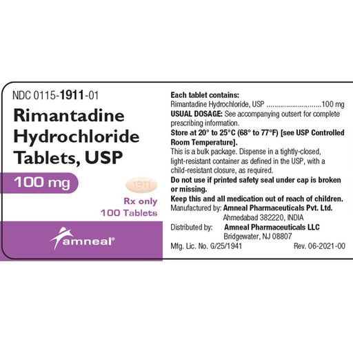 Rimantadine 100 mg Tablets by Amneal Pharmaceuticals