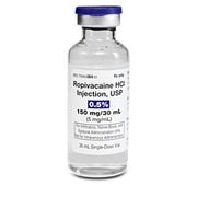 Ropivacaine HCL for Injection 0.5% 5mg/mL Single-Dose Vial 30 mL x 10 Pack (Rx) Default Title