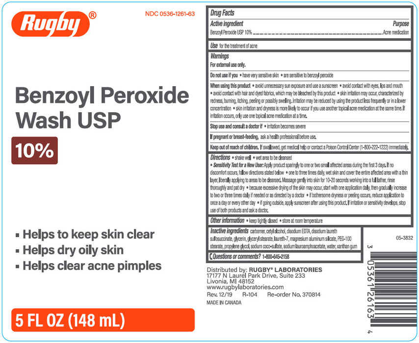 Buy Major Rugby Labs Rugby Benzoyl Peroxide 10% Antiseptic Acne Wash 5 oz  online at Mountainside Medical Equipment