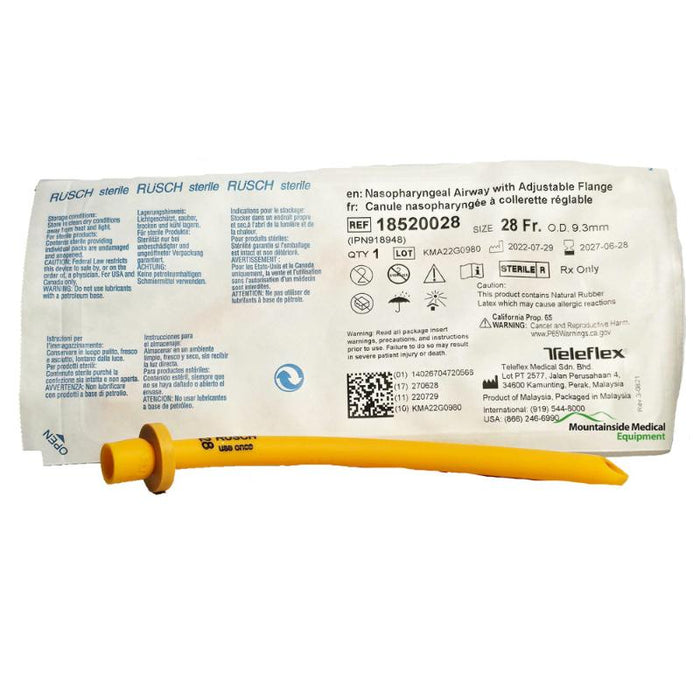 Nasopharyngeal Airway Tube with Adjustable Flange Rusch 28 Fr ...