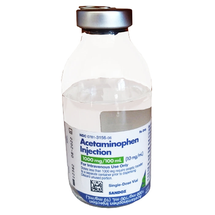 Acetaminophen Injection 10 mg - Fast Pain Reliever & Fever Reducer Mountainside Medical Acetaminophen Injection 10 mg - Fast Pain Reliever & Fever Reducer Mountainside Medical