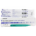 Surgical Scalpel Stainless Steel Blade with Plastic Classic Grip Handle, Sterile 10/Box