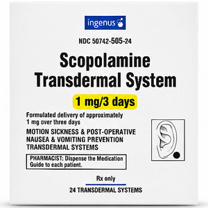 Scopolamine Transdermal System Patches 1 mg/ 3 days Ingenus ...
