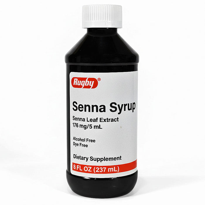 Senna Liquid Syrup Laxative - Senna Leaf Extract 176 mg/5 mL, Alcohol Free, Dye Free 8 oz