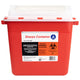 Sharps Container 3 Gallon Size with Locking Top, Red