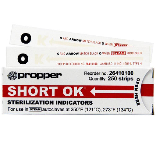 Buy Short OK Sterilization Indicator Strips Steam 4 Inch, 250/Box used for Sterilization Indicator Strips