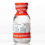 Shrink Bands Warning Paralyzing Agent Text on them