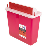 Side View of 5 quart Sharps Container