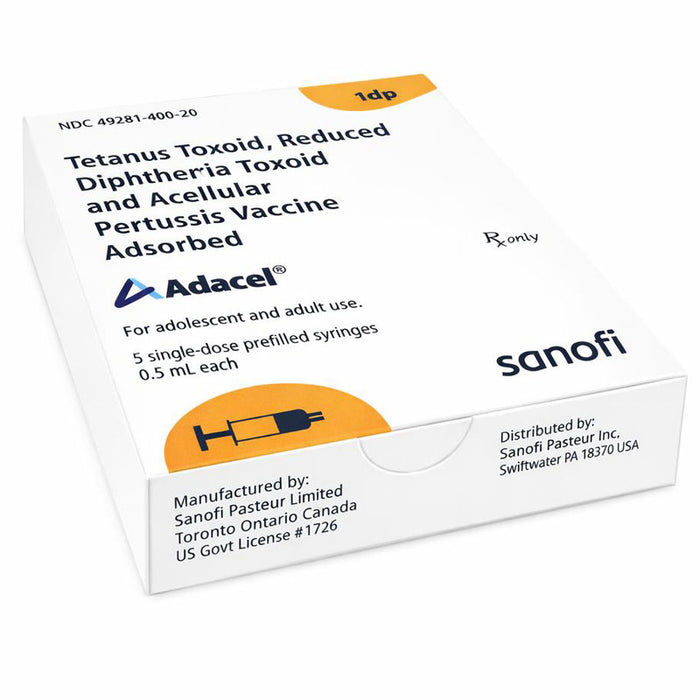 Side View of Tdap Vaccine, Adacel Vaccine Active Booster