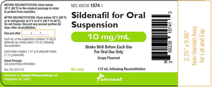 Sildenafil for Oral Suspension Liquid 10 mg/mL Grape Flavored 112 mL by Amneal Pharmaceuticals (RX) Default Title