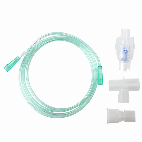 Small Volume Nebulizer Mouthpiece with Tee Adapter and 7 Foot Tubing