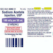 Sodium Acetate Injection 2 mEq/mL Single Dose 50 mL