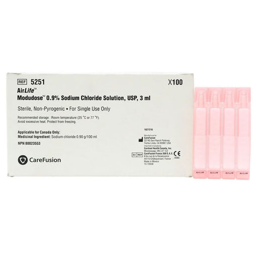 Sodium Chloride Inhalation Solution 0.9% Modudose 3 mL Unit Dose Vials by AirLife 100/Box