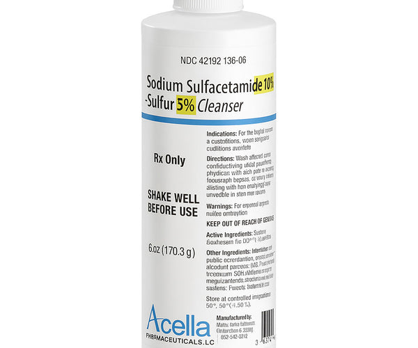 Sodium Sulfacetamide 10% with Sulfur 5% Face Cleanser — Mountainside ...