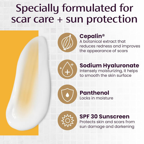Speciaaly Formulated for Scar care with sun protection