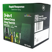 Spiked Drink Drug Test Kit that test for (BZO), (KET), and (GHB).