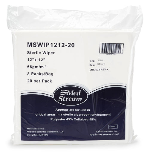 McKesson Sterile Gamma Irradiated Cleanroom Wipes ISO Class 5 White  12 x 12 Inch 150/Pack | Mountainside Medical Equipment 1-888-687-4334 to Buy
