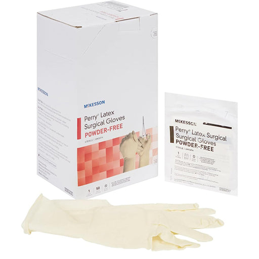 Sterile Exam Gloves | Sterile Latex Surgical Gloves Perry Performance Plus, Powder Free, 50 Pair Per Box