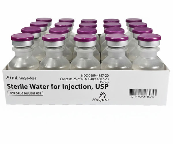 Sterile Water for Injection 20 mL by Hospira  Mountainside Medical