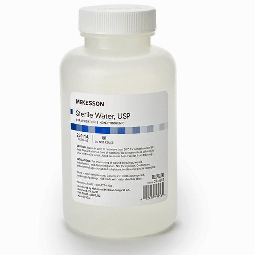 Sterile Water Irrigation Solution 250 mL Bottle with Screw-Top