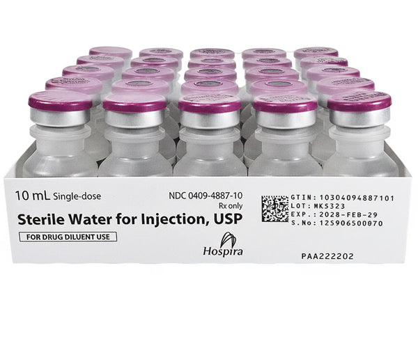 hospira bac water amazon Sterile Water for Injection 10 ml Single-Dose Vials 25/Tray by Hospira (Rx)