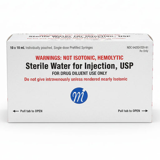 Sterile Water for Injection Prefilled Syringes 10 mL Medefil 64253-0020-91