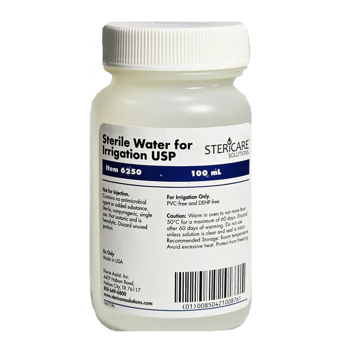 AL4100 Sterile Water For Irrigation - 100mL Bottles, 25 Per Case Medical Grade