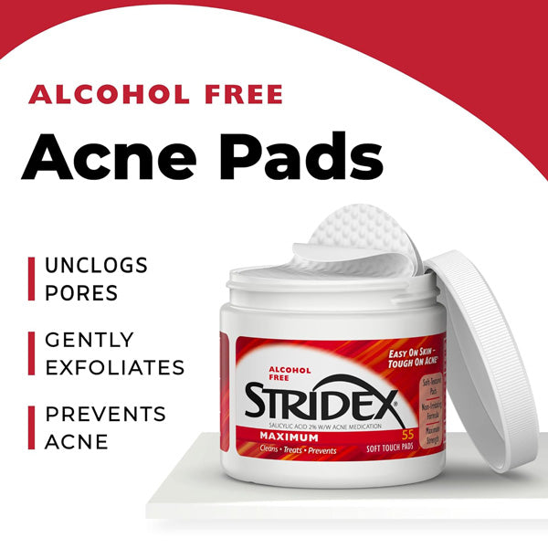 Stridex Alcohol-free Maximum Strength Acne Pads — Mountainside Medical