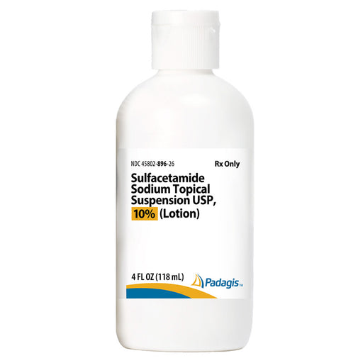 Bottle of Sulfacetamide Sodium Lotion 10% Topical Suspension for Acne & Rosacea