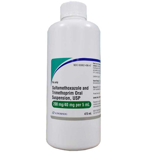 Sulfamethoxazole and Trimethoprim 200 mg /40 mg Per 5 mL Oral Suspension 473 mL