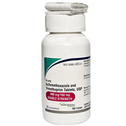 Sulfamethoxazole and Trimethoprim 800mg/160mg tablets used for antibiotic treatment of bacterial infections and UTI relief.