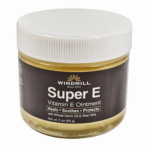 Super Vitamin E Ointment with Wheat Germ Oil and Aloe Vera Jar by Windmill