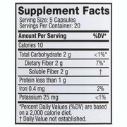 Supplement Facts Daily Psyllium Husk Powder Supplement Capsules