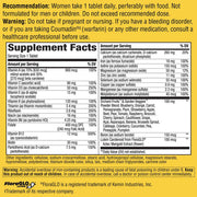 Supplement Facts for Alive Women's Energy Complete Multivitamin 