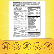 Supplement facts for Alive Men’s 50+ Daily Gummy Multivitamins