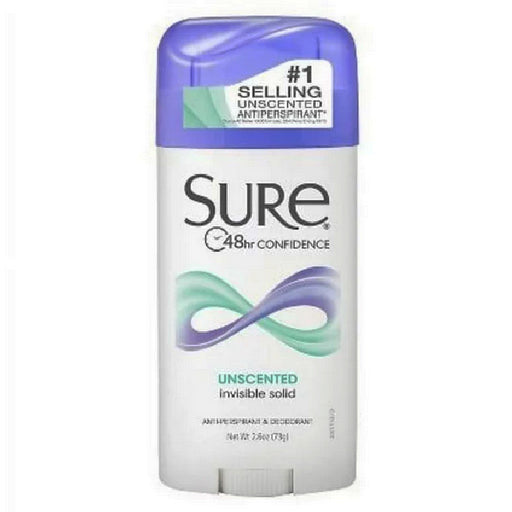 Buy High Ridge Brands Sure Invisible Solid Anti-Perspirant & Deodorant Unscented 48 Hour Confidence 2.6 oz  online at Mountainside Medical Equipment