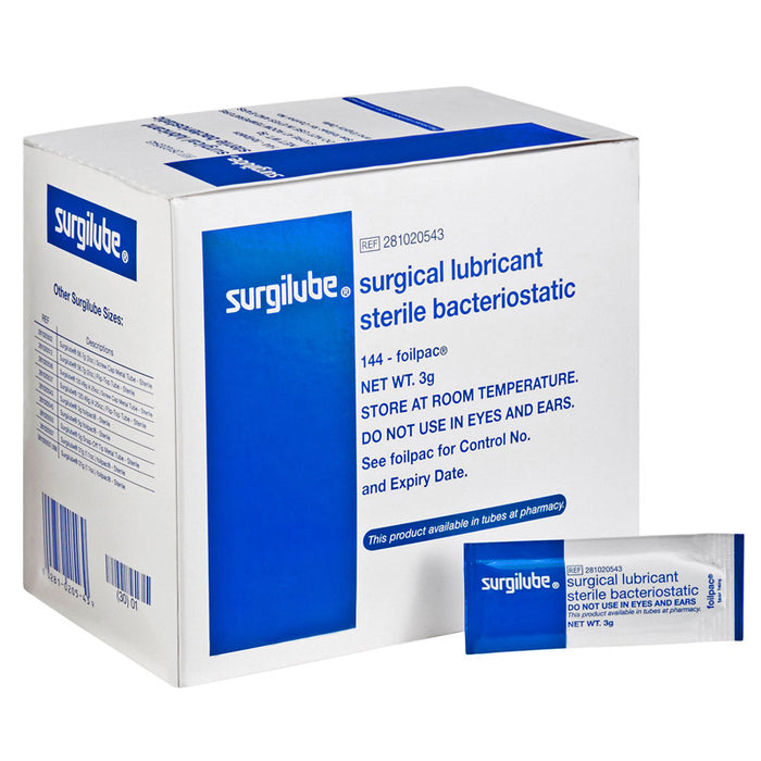 Surgilube Lubricating Jelly Foil Packets 3 gram 144/box Mountainside Medical Surgilube Lubricating Jelly Foil Packets 3 gram 144/box Mountainside Medical