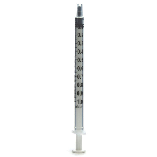 1 cc syringe for accurate medication dosing, injections, and vaccinations; ideal for medical, veterinary, and diabetic use.