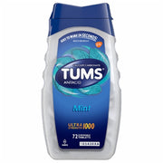 Image showing TUMS Ultra Assorted Mint Chewable Antacid Tablets providing fast relief for heartburn, indigestion, and acid reflux.