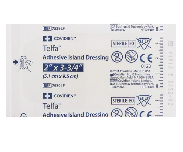 kendall telfa mini island dressing Telfa Adhesive Island Dressing 2 x 3.75 inches, Sterile