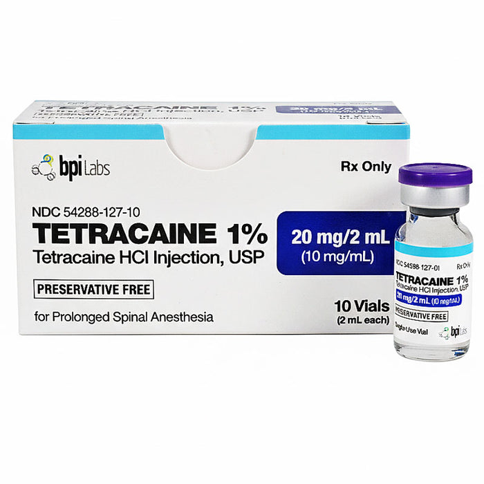 Tetracaine HCL 1% Injection 10 mg for Prolonged Spinal Anesthesia Mountainside Medical Tetracaine HCL 1% Injection 10 mg for Prolonged Spinal Anesthesia Mountainside Medical