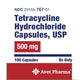 Tetracycline HCl Capsules 500 mg USP 100 Count (Rx)