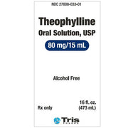 Theophylline Oral Solution 80 mg/15 mL Anhydrous 16 oz Alochol Free