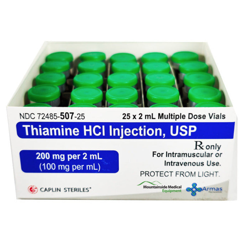 Thiamine Hydrochloride Vitamin B1 Injection vials for vitamin B1 deficiency treatment, enhancing energy metabolism and nervous system health.
