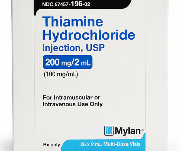 Thiamine Hydrochloride Injection 200mg Multiple Dose Vials 2 mL ...