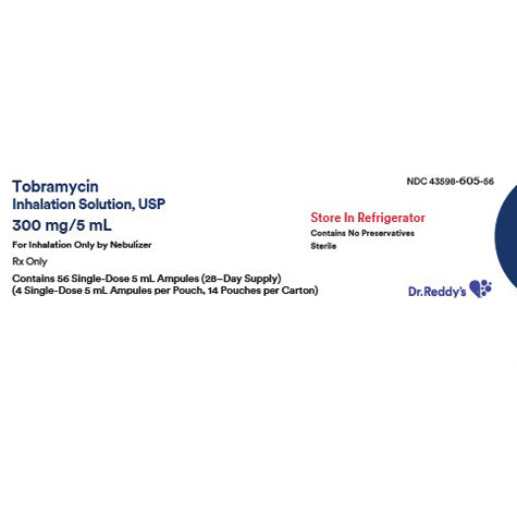 Tobramycin Inhalation Solution Ampules 300mg/5 mL Inhalation Antibiotic 