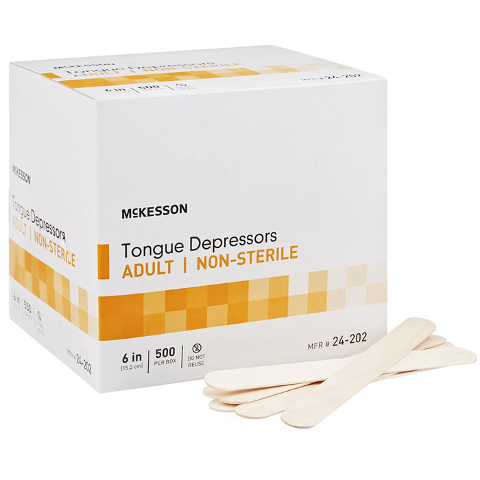 Tongue Depressors Non-Sterile Adult inch length 500/Box