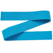 Blue elastic tourniquet strap, 18 inches long, made of durable polyisoprene material, ideal for medical emergency use