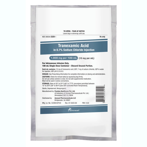 Tranexamic Acid in 0.7% Sodium Chloride IV Bags by Amneal Pharma