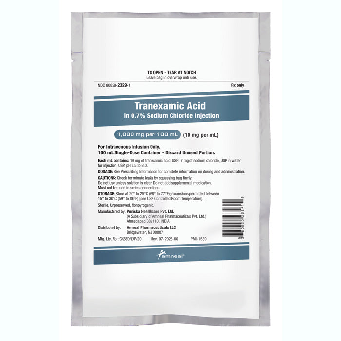 Tranexamic Acid in Sodium Chloride IV Bags — Mountainside Medical